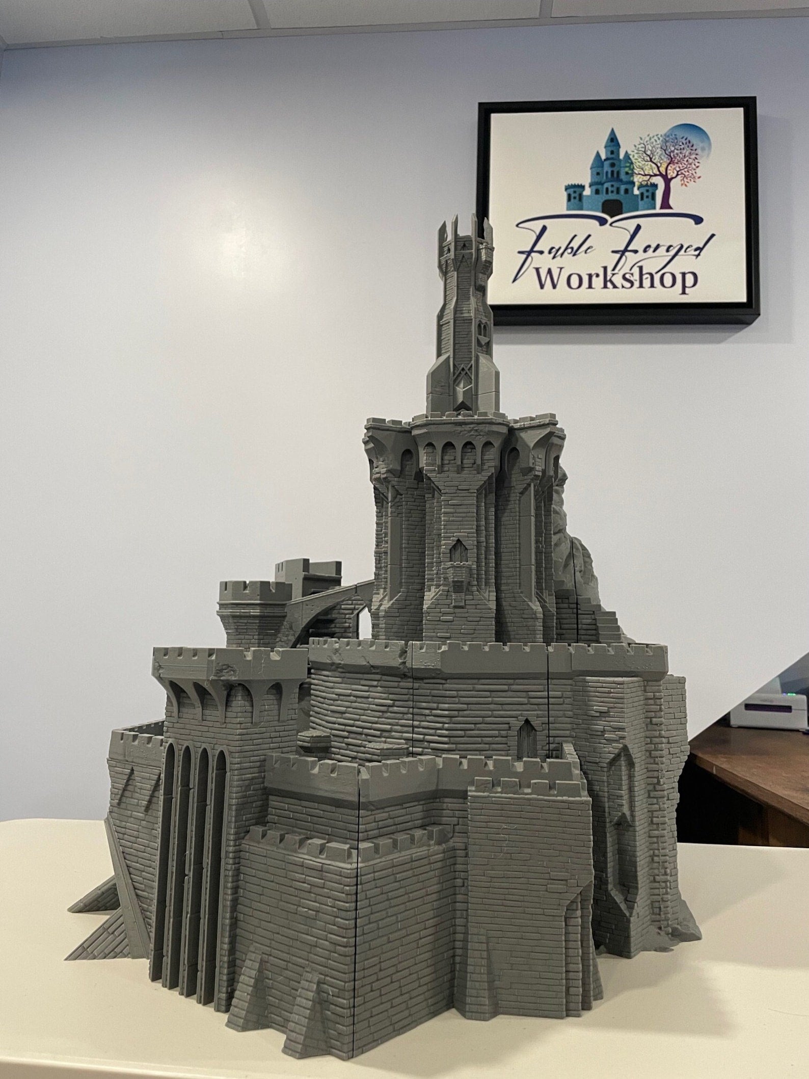 Tabletop Terrain - Giant Dark Fortress - Warhammer - Dungeons and Dragons - Roleplaying - Castle