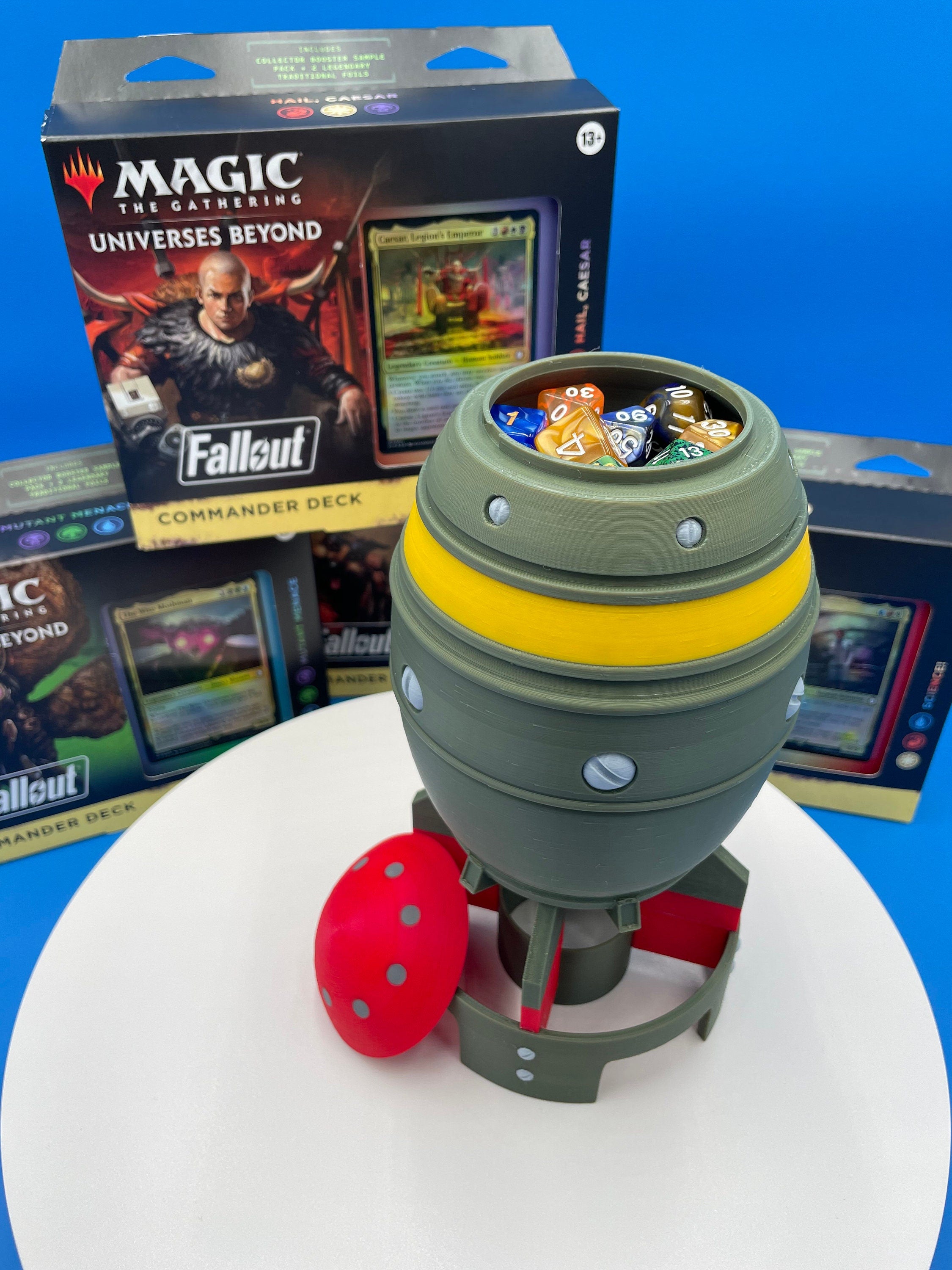 MTG Fallout Mini Nuke Deck box for Commander| EDH | Magic the Gathering | 100 Box | Fable Forged Workshop