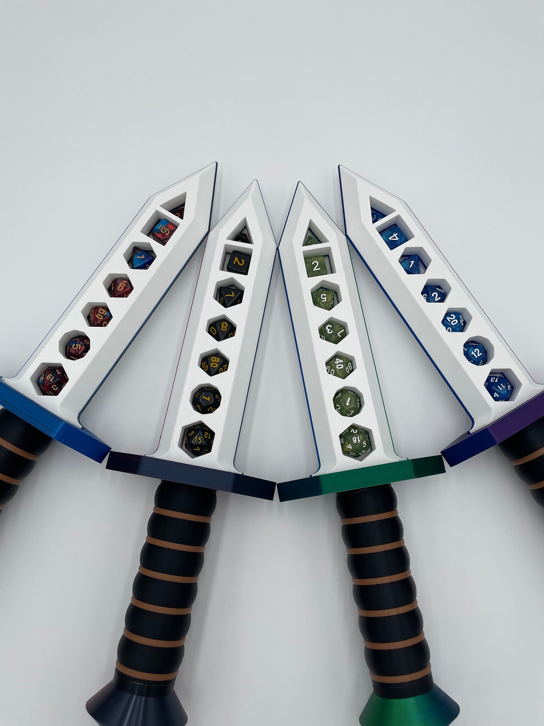 Dice Dagger | Storage for 2 Sets of Standard Dice | 1 Set of Dice Included! | Tabletop Roleplaying Game Enthusiasts | Fable Forged Workshop
