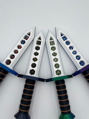 Dice Dagger | Storage for 2 Sets of Standard Dice | 1 Set of Dice Included! | Tabletop Roleplaying Game Enthusiasts | Fable Forged Workshop