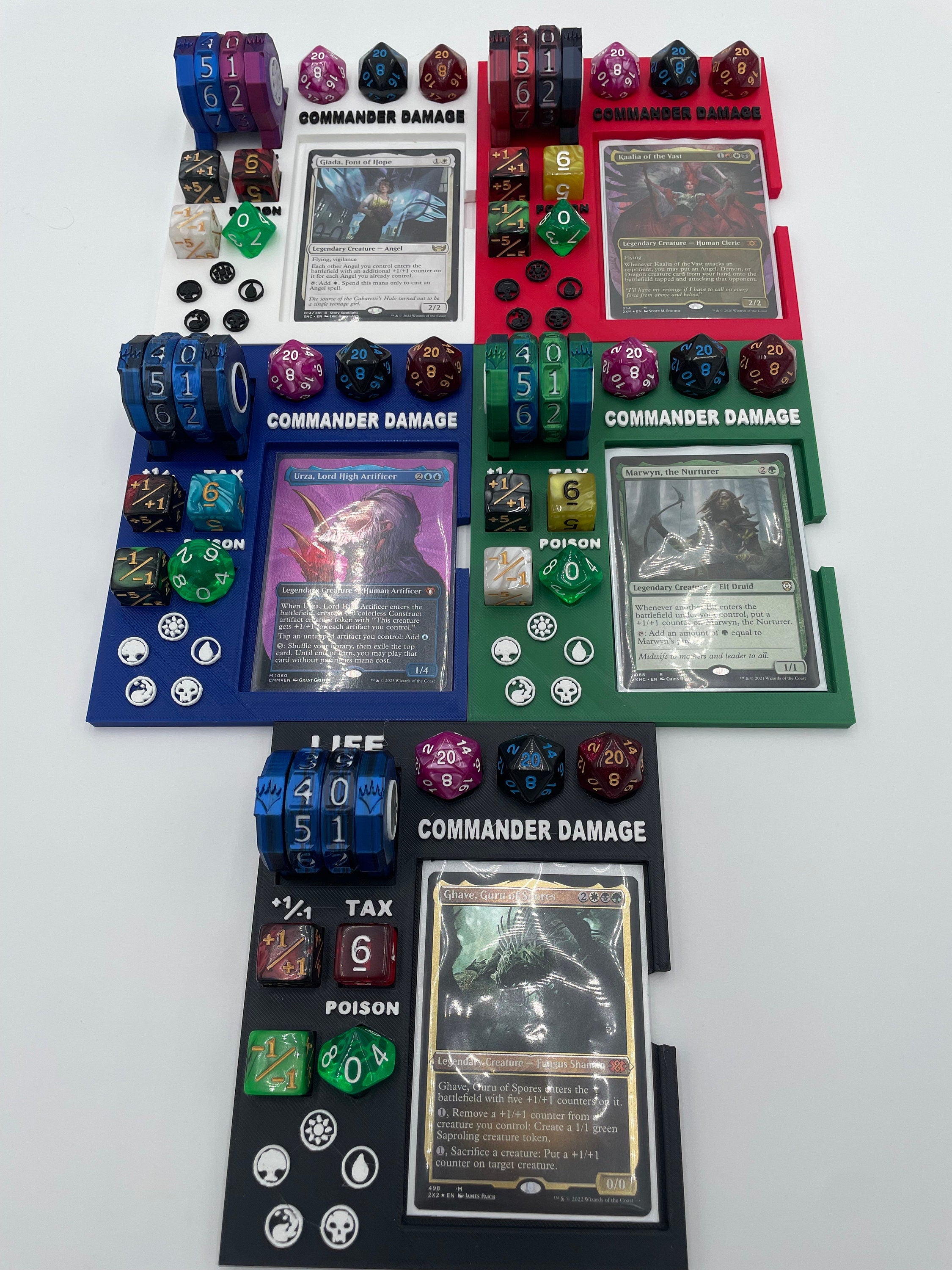 MTG Commander Tray | Magic the Gathering | Command Zone Organizer | 3D Printed | Fable Forged Workshop