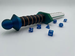 Dice Dagger | Storage for 2 Sets of Standard Dice | 1 Set of Dice Included! | Tabletop Roleplaying Game Enthusiasts | Fable Forged Workshop