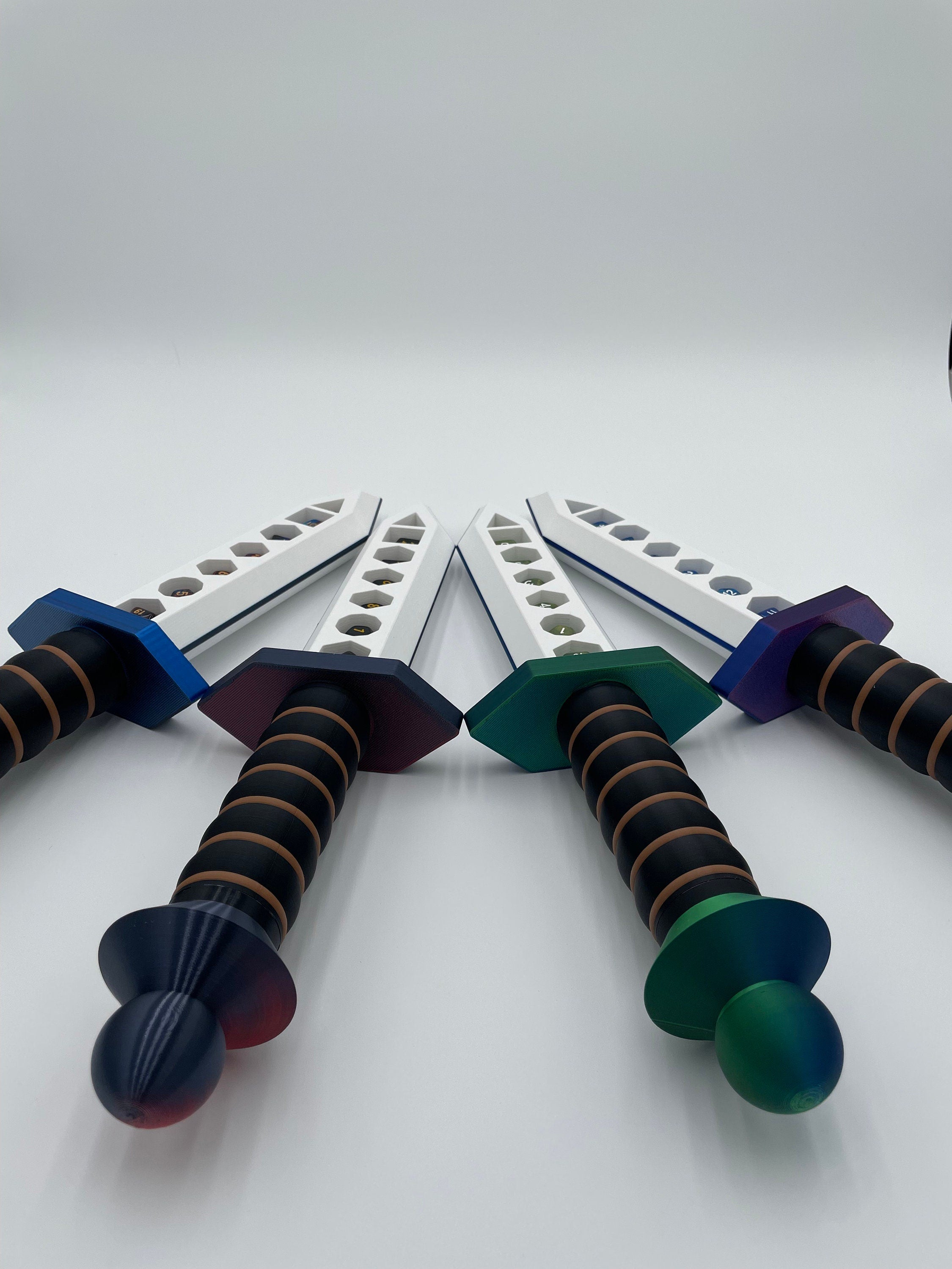 Dice Dagger | Storage for 2 Sets of Standard Dice | 1 Set of Dice Included! | Tabletop Roleplaying Game Enthusiasts | Fable Forged Workshop
